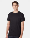 Hanes 5590 Black — on model front