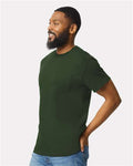 Gildan 2300 Forest Green — on model side