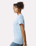 Gildan 2300 Light Blue — on model side