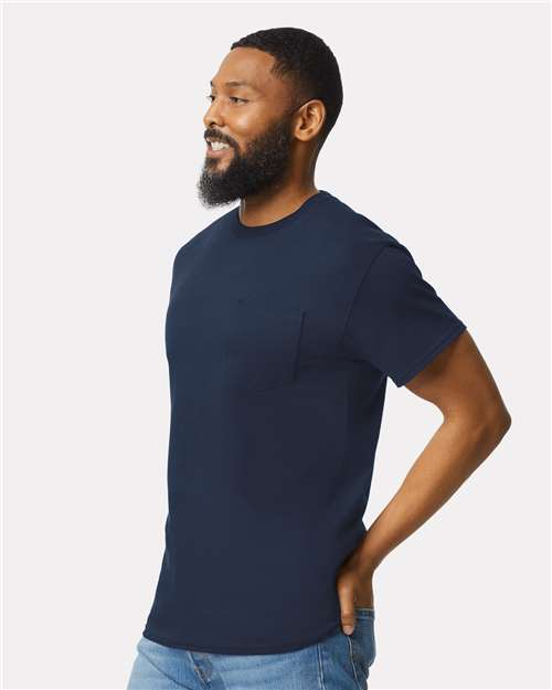 Gildan 2300 Navy — on model side