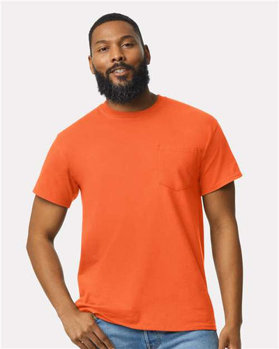 Gildan 2300 Orange — on model front