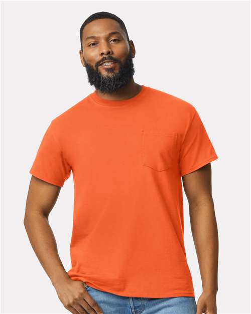 Gildan 2300 Orange — on model front