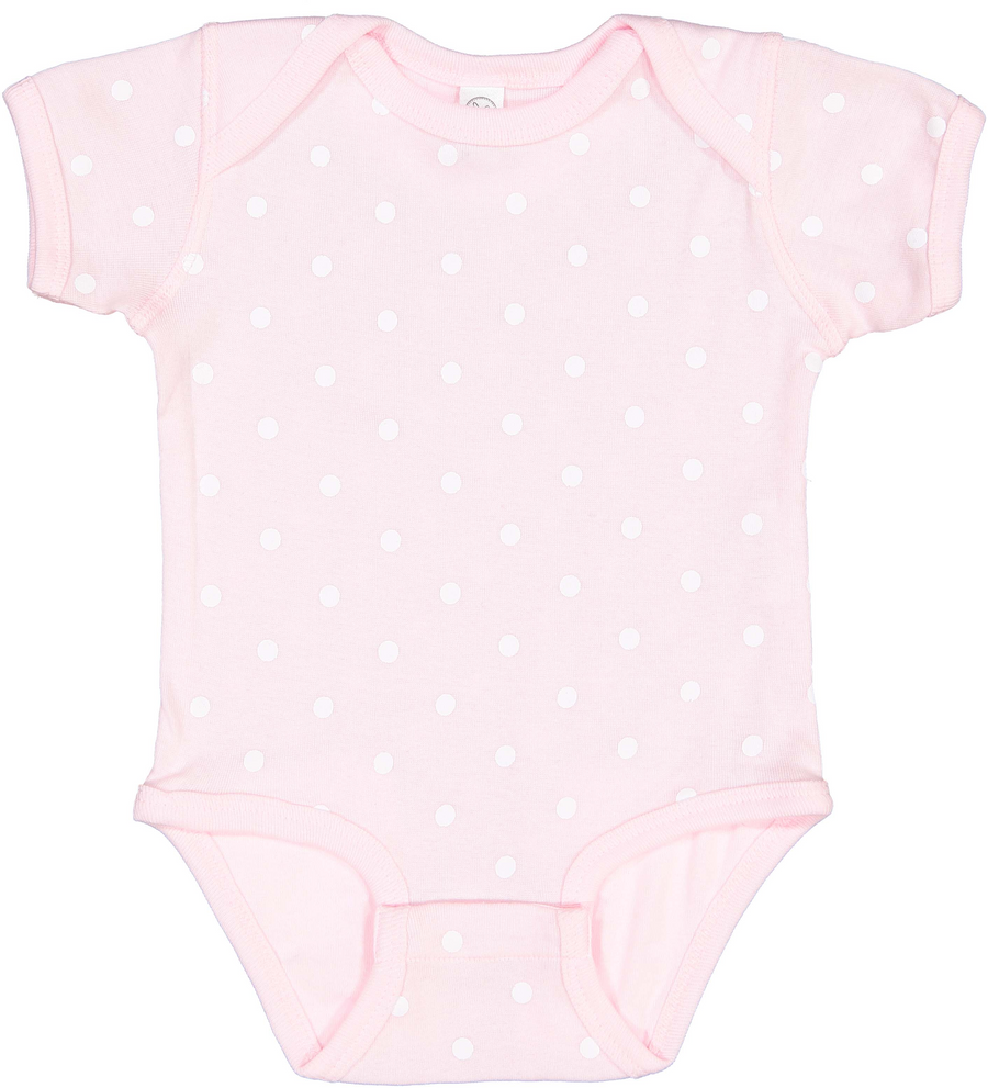 Infant Baby Rib Bodysuit - Ballerina / White Dt