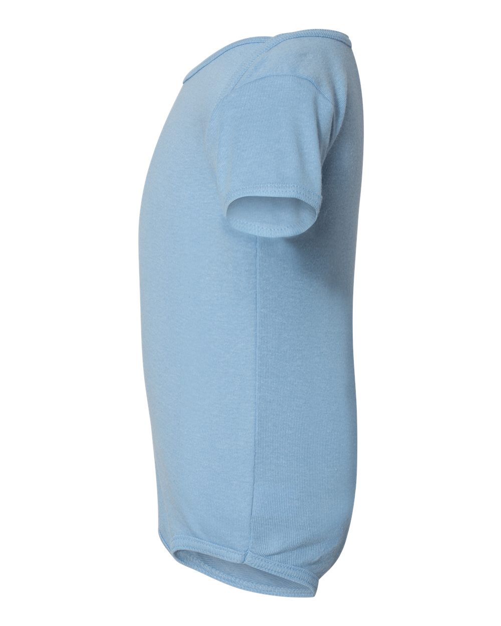 Infant Baby Rib Short-Sleeve One-Piece - Baby Blue