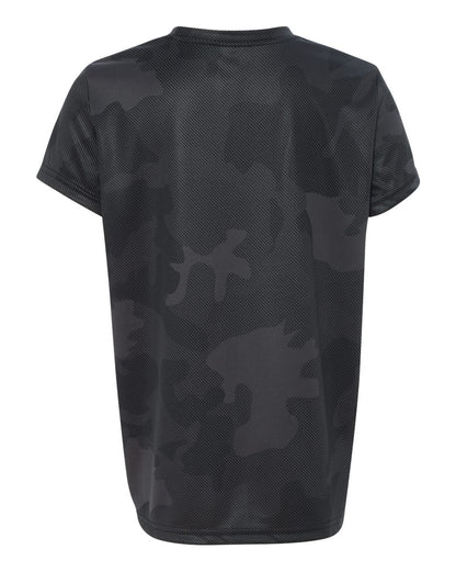 Youth Performance Short-Sleeve T-Shirt - Black Laser Camo