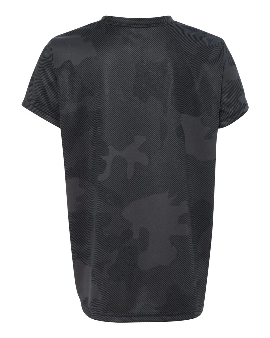 Youth Performance Short-Sleeve T-Shirt - Black Laser Camo