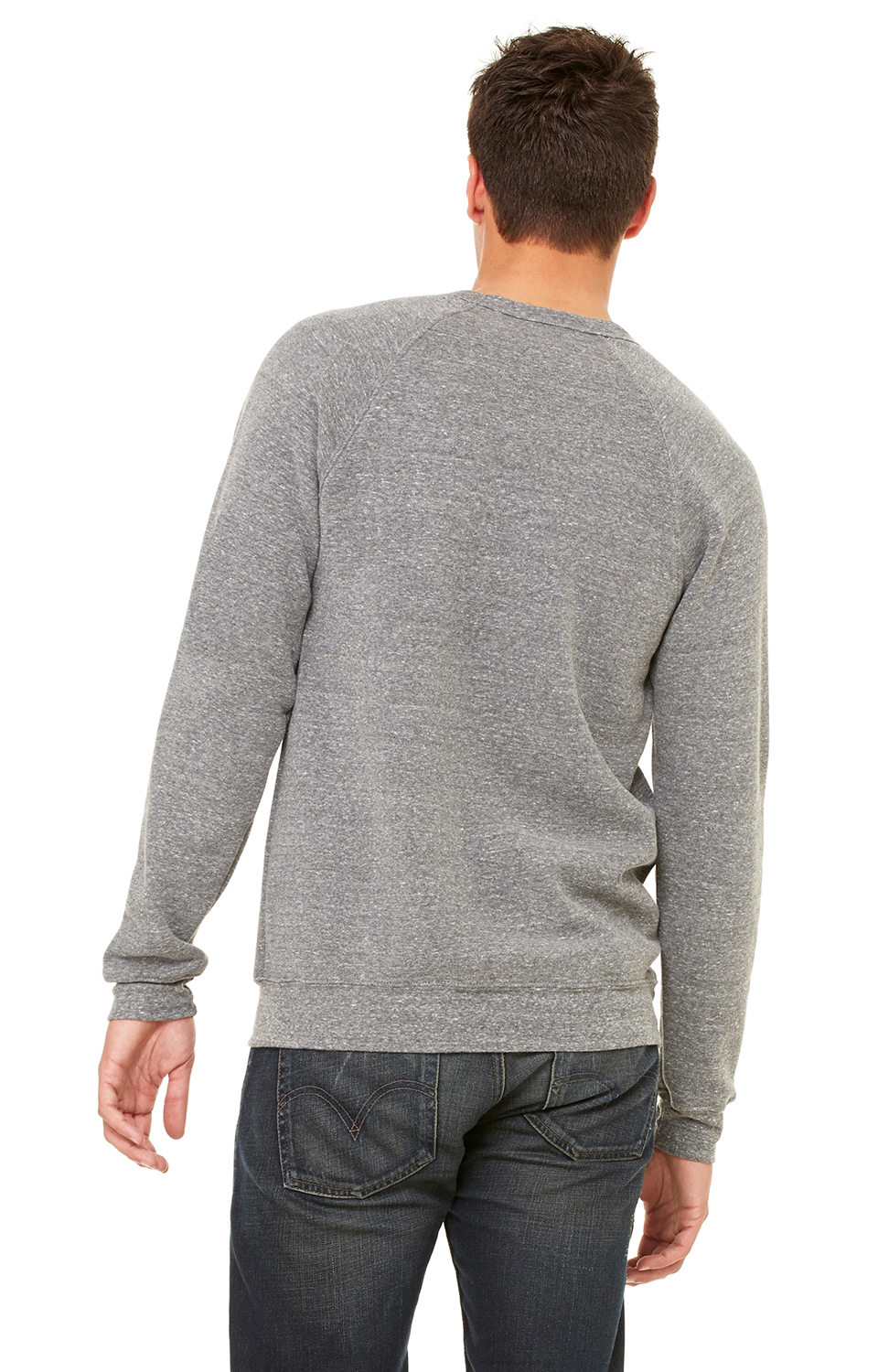 Unisex Sponge Fleece Raglan Sweatshirt - Gray Triblend