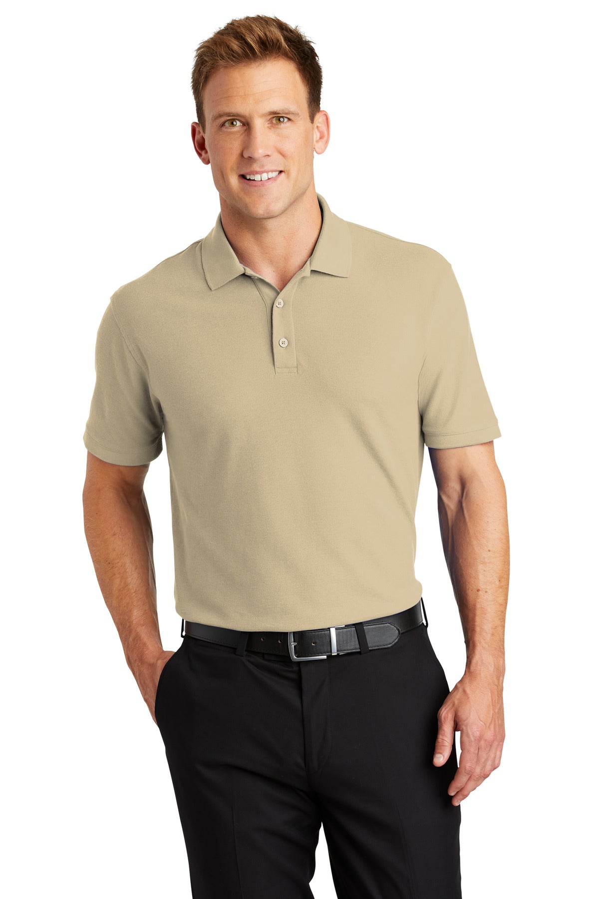 Unisex Core Classic Pique Polo - Wheat