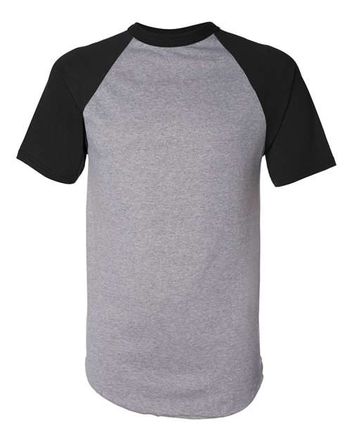 Augusta Sportswear 423 Athletic Heather/ Black — front