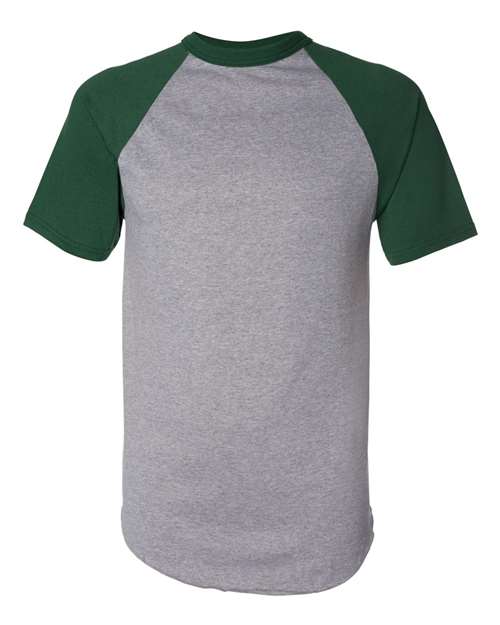 Augusta Sportswear 423 Athletic Heather/ Dark Green — front