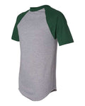 Augusta Sportswear 423 Athletic Heather/ Dark Green — side