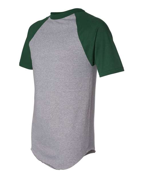 Augusta Sportswear 423 Athletic Heather/ Dark Green — side