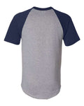 Augusta Sportswear 423 Athletic Heather/ Navy — back