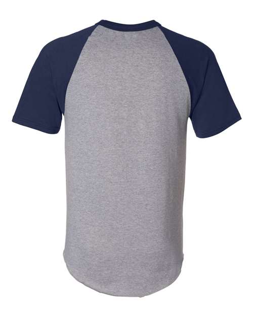 Augusta Sportswear 423 Athletic Heather/ Navy — back