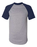 Augusta Sportswear 423 Athletic Heather/ Navy — front