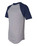 Augusta Sportswear 423 Athletic Heather/ Navy — side