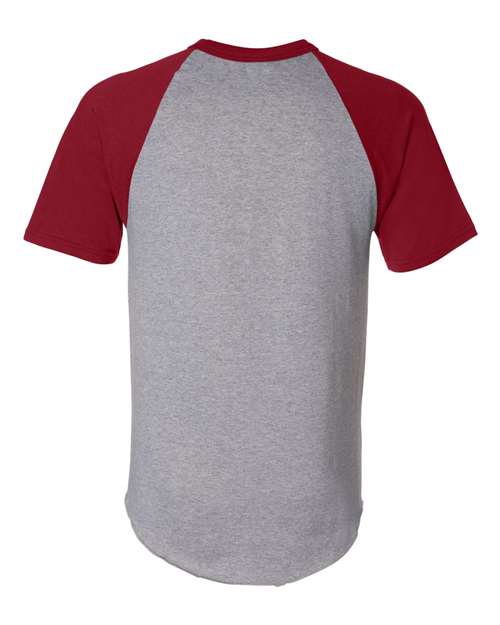 Augusta Sportswear 423 Athletic Heather/ Red — back