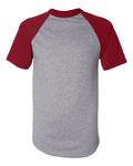Augusta Sportswear 423 Athletic Heather/ Red — front