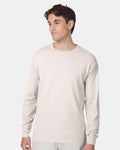 Hanes 5186 Natural — on model front