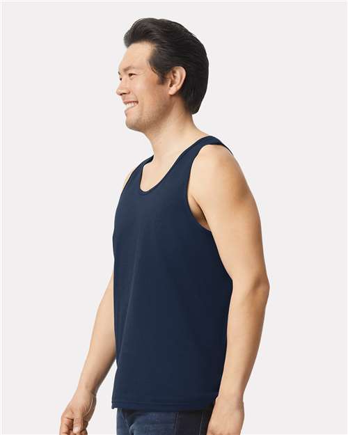 Gildan 2200 Navy — on model side