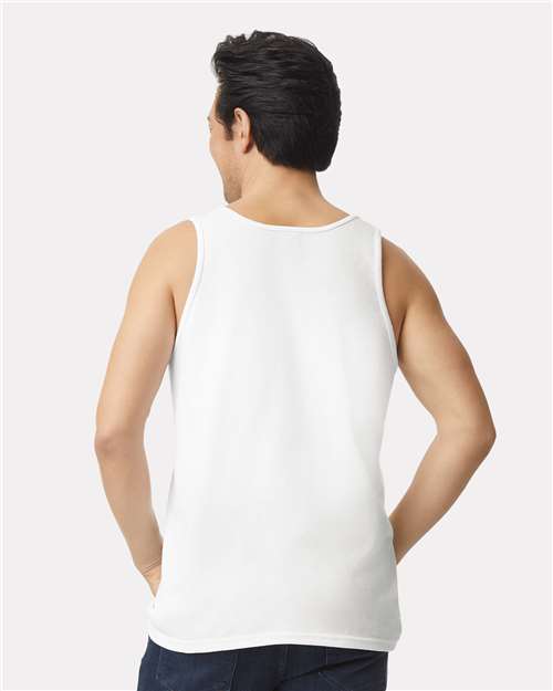 Gildan 2200 White — on model back