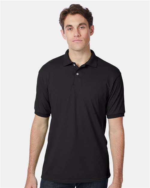 Hanes 054X Black — on model front