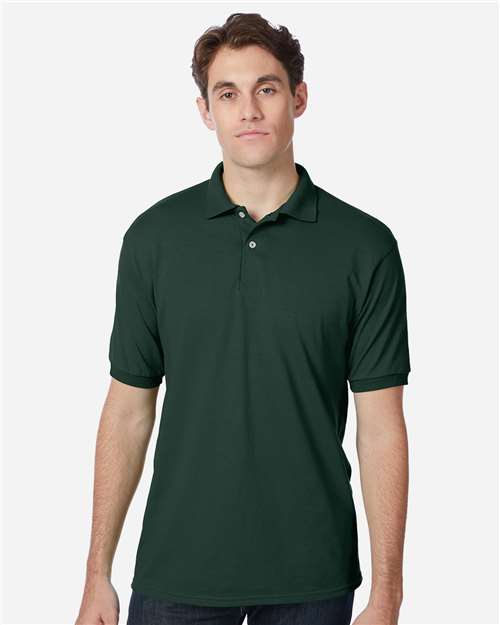 Hanes 054X Deep Forest — on model front