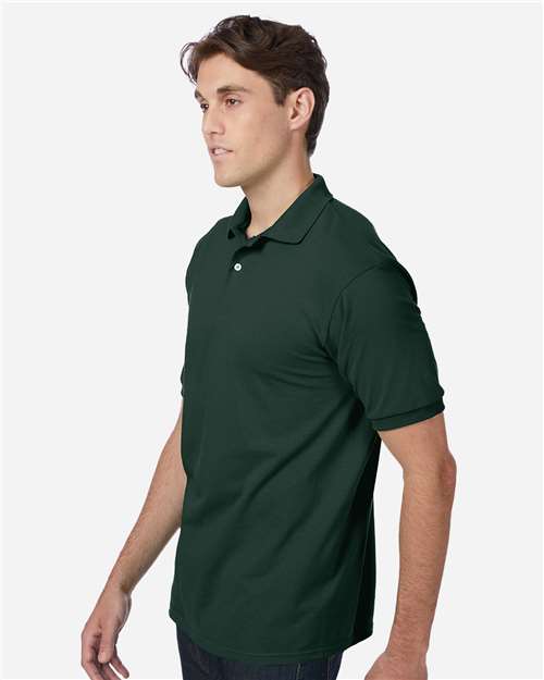 Hanes 054X Deep Forest — on model side