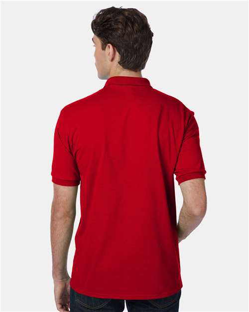 Hanes 054X Deep Red — on model back