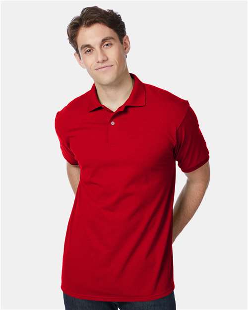 Hanes 054X Deep Red — on model front
