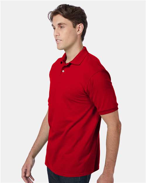 Hanes 054X Deep Red — on model side