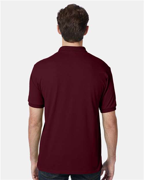 Hanes 054X Maroon — on model back