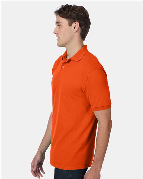 Hanes 054X Orange — on model side
