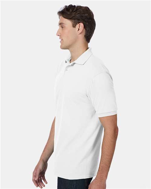 Hanes 054X White — on model side