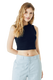 Bella + Canvas 1013BE - Women's Micro Rib Muscle Crop Tank - Solid Navy Blend