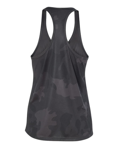 Women's Performance Racerback Tank - Black Laser Camo
