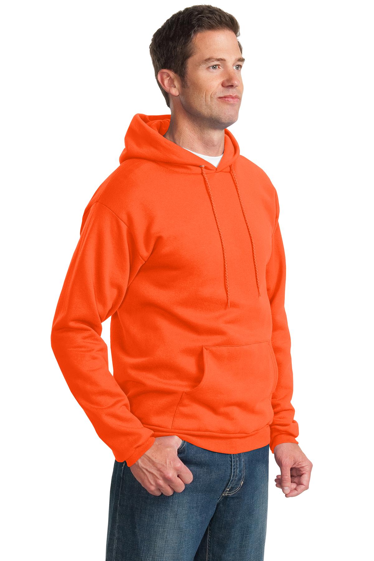 Unisex Essential Fleece Pullover Hoodie - Safety Orange