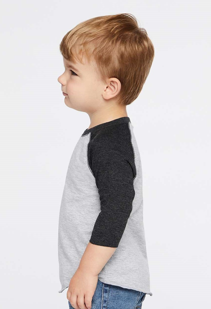 Toddler Baseball T-Shirt - Vintage Heather / Vintage Smoke