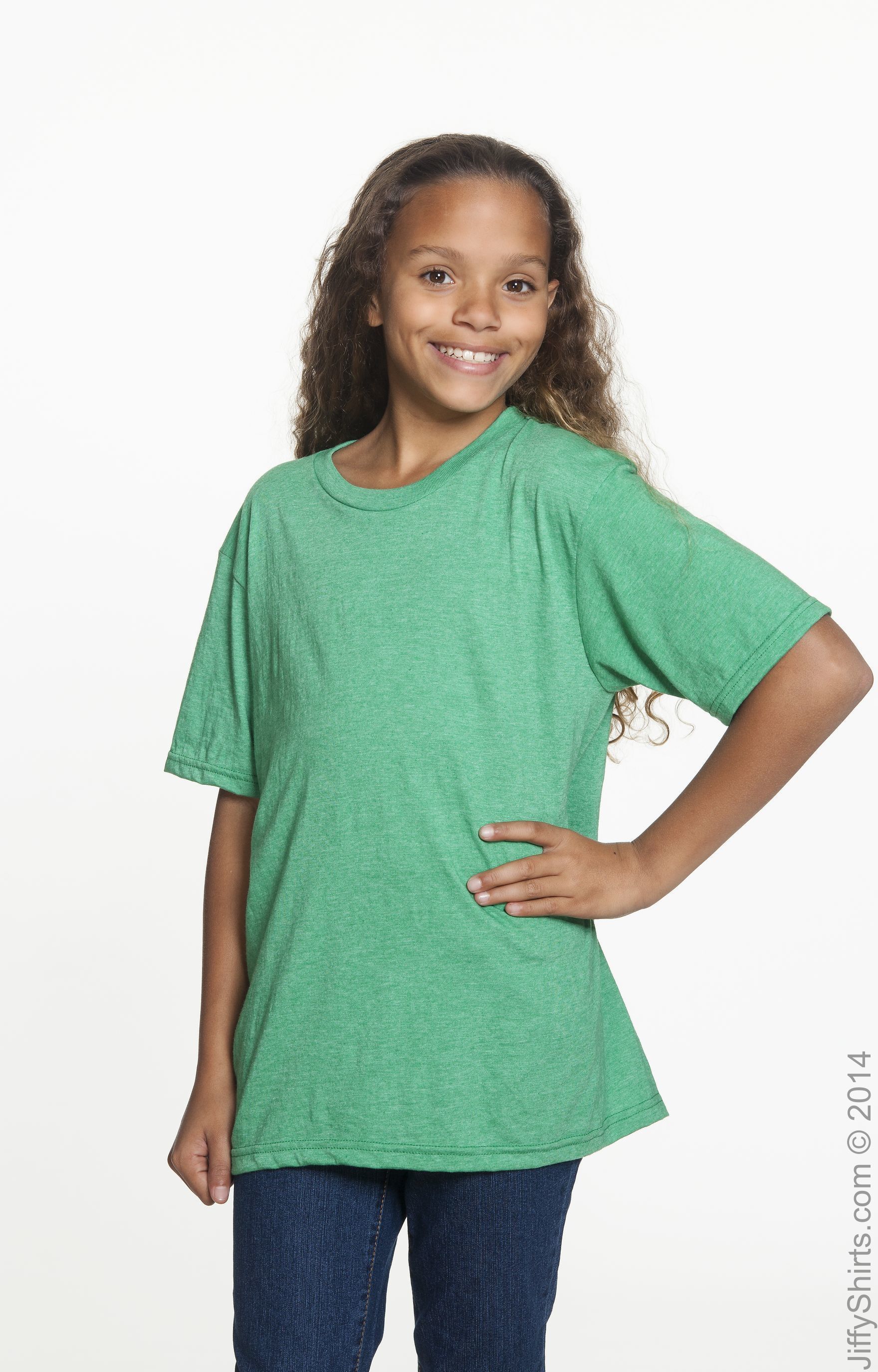 Youth Lightweight T-Shirt - Heather Green