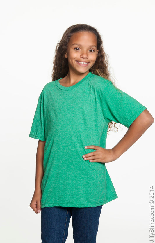 Youth Lightweight T-Shirt - Heather Green