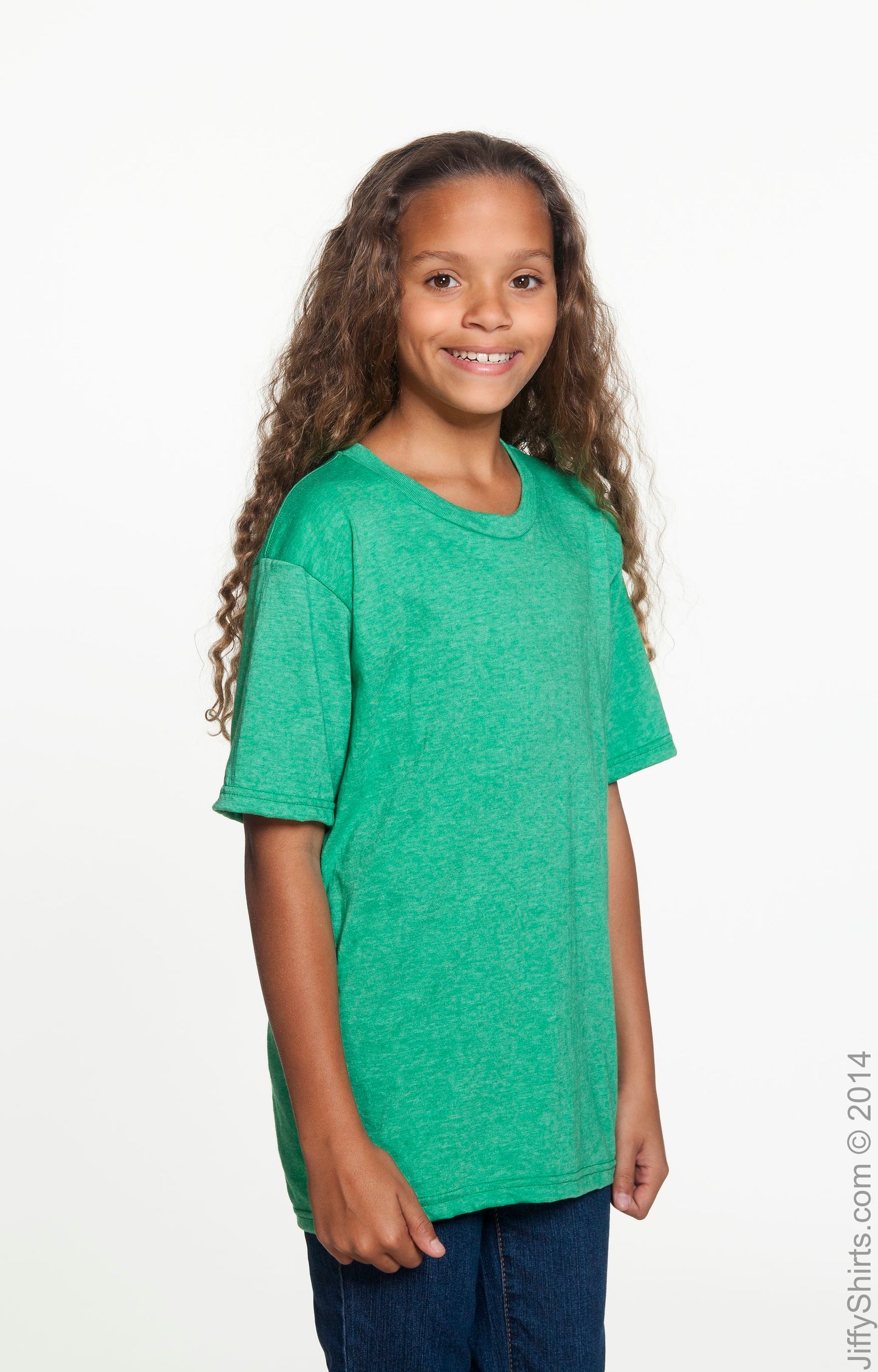 Youth Lightweight T-Shirt - Heather Green