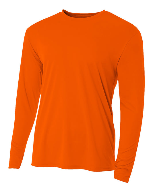 Men's Cooling Performance Long Sleeve T-Shirt - Safety Orange
