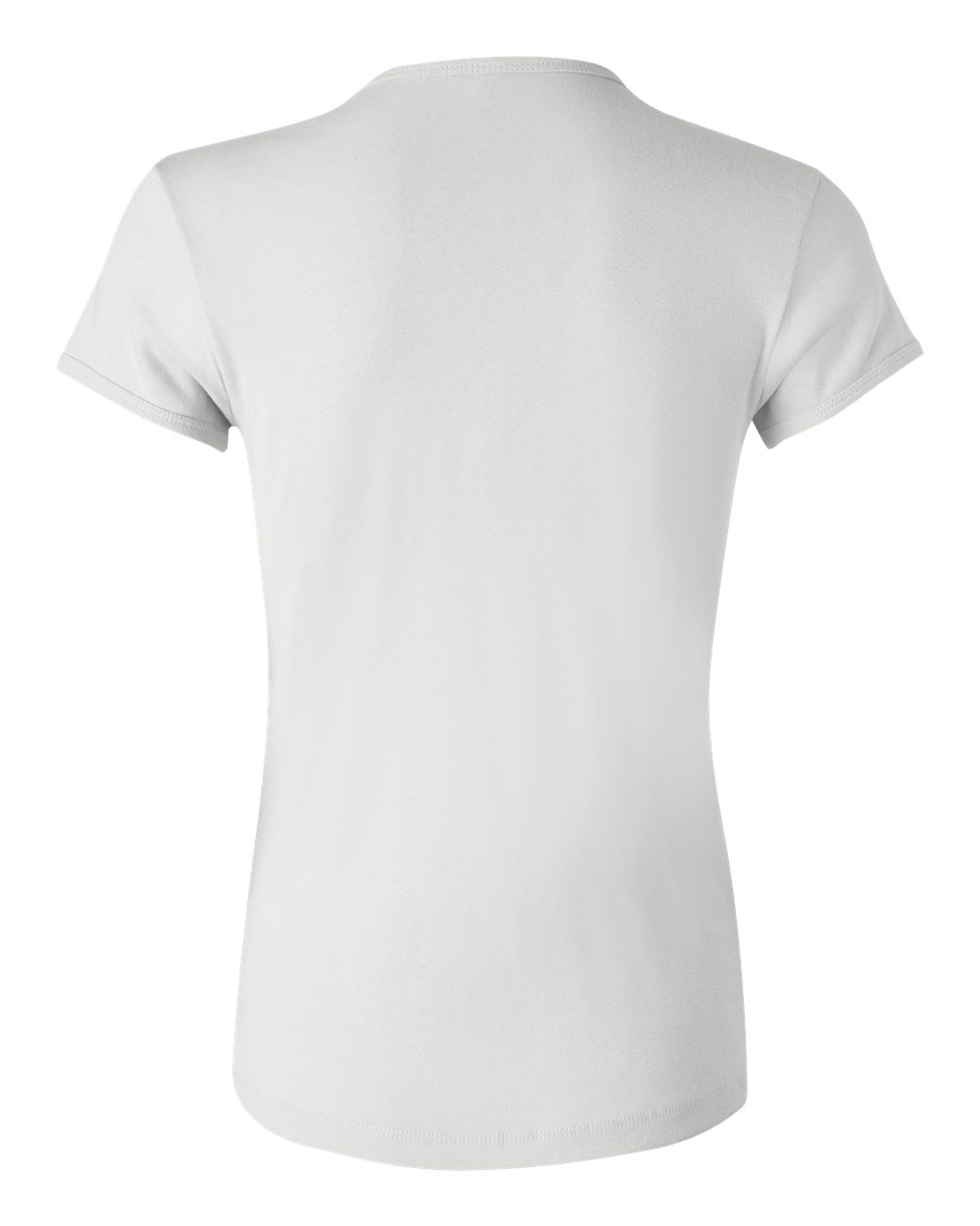 Women's Baby Rib Short Sleeve V-Neck Tee - White