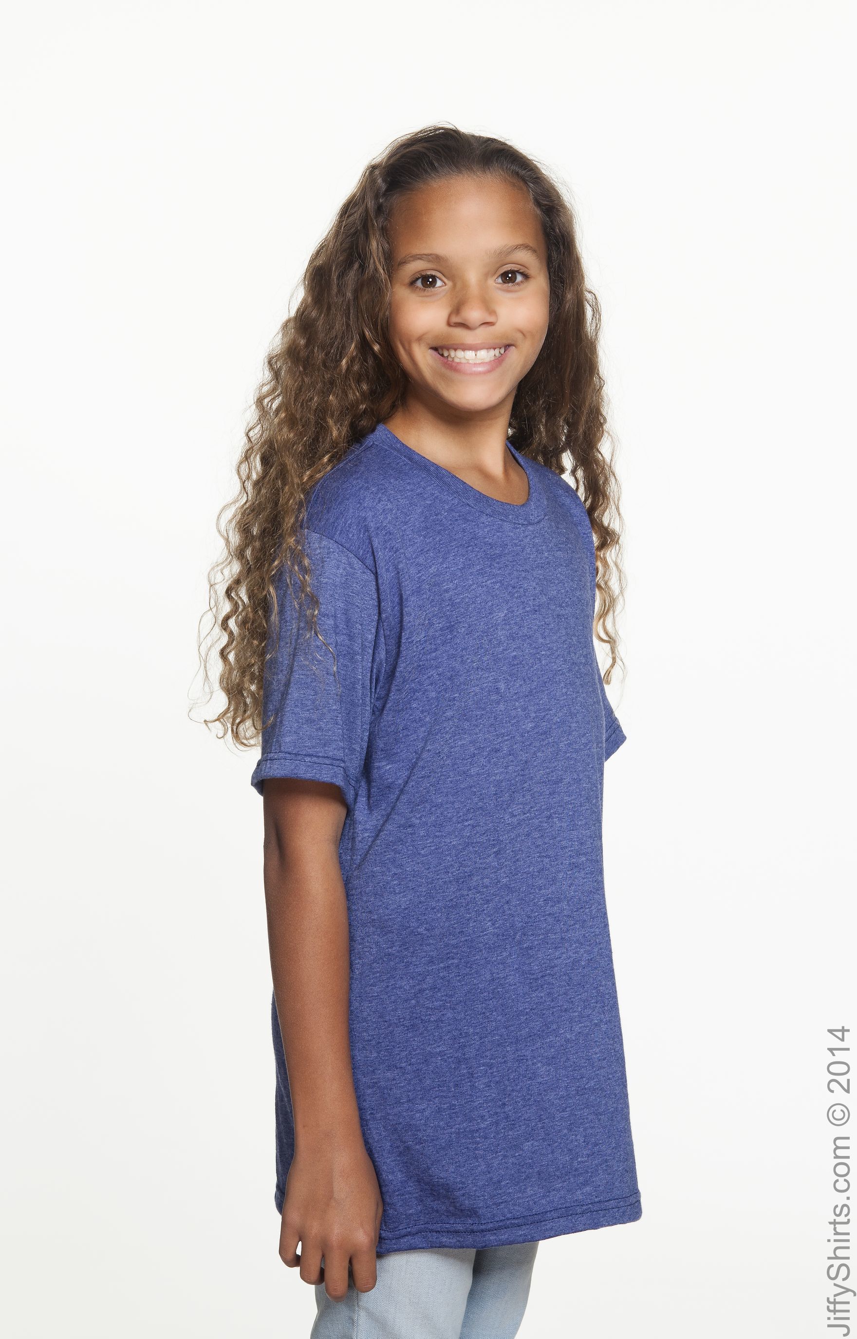 Youth Lightweight T-Shirt - Heather Blue