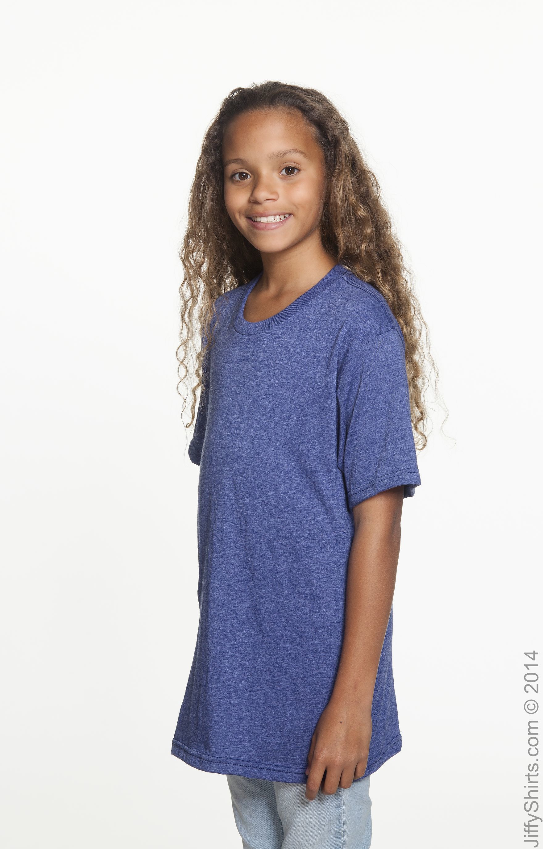 Youth Lightweight T-Shirt - Heather Blue