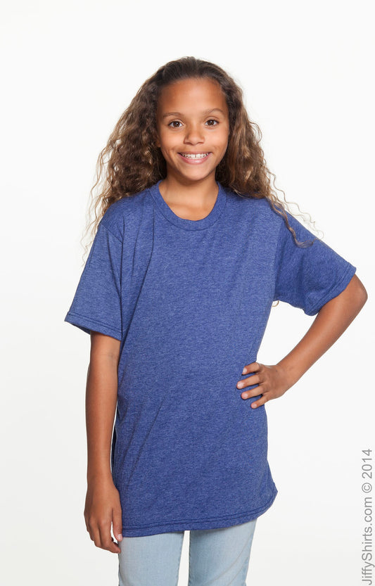 Youth Lightweight T-Shirt - Heather Blue