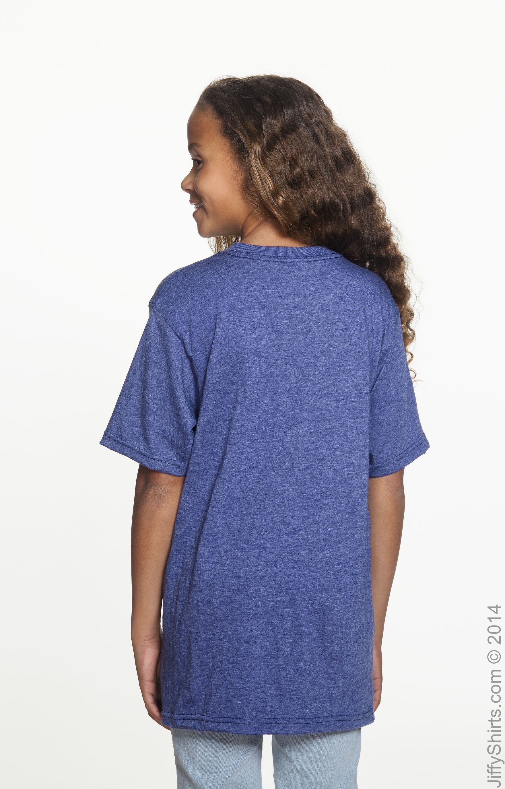 Youth Lightweight T-Shirt - Heather Blue
