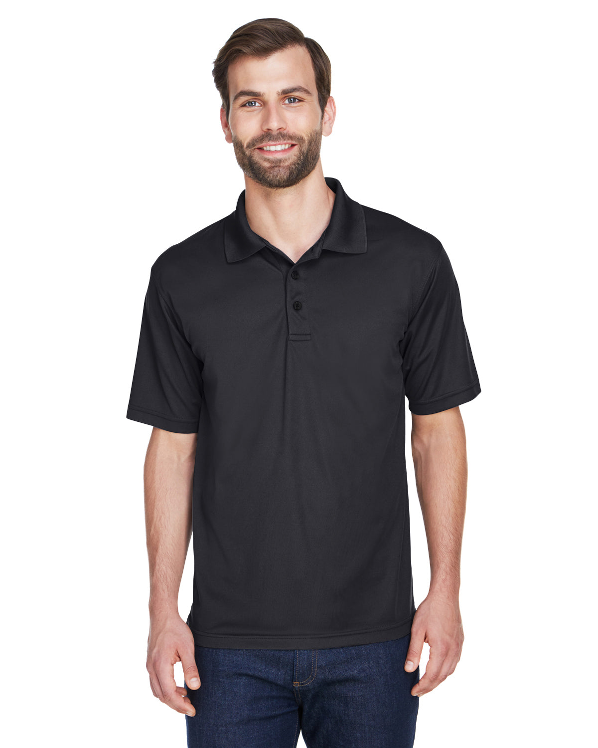 Men's Cool & Dry Mesh Piqué Polo - Black