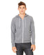Bella + Canvas 3739 - Unisex Poly-Cotton Sponge Fleece Full-Zip Hoodie - Heather Deep