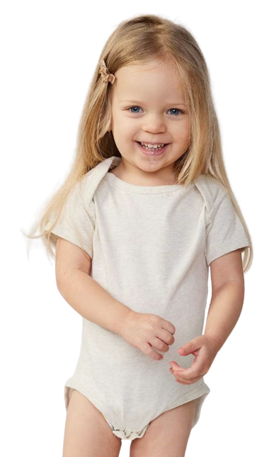 Infant Fine Jersey Bodysuit - Natural Heather